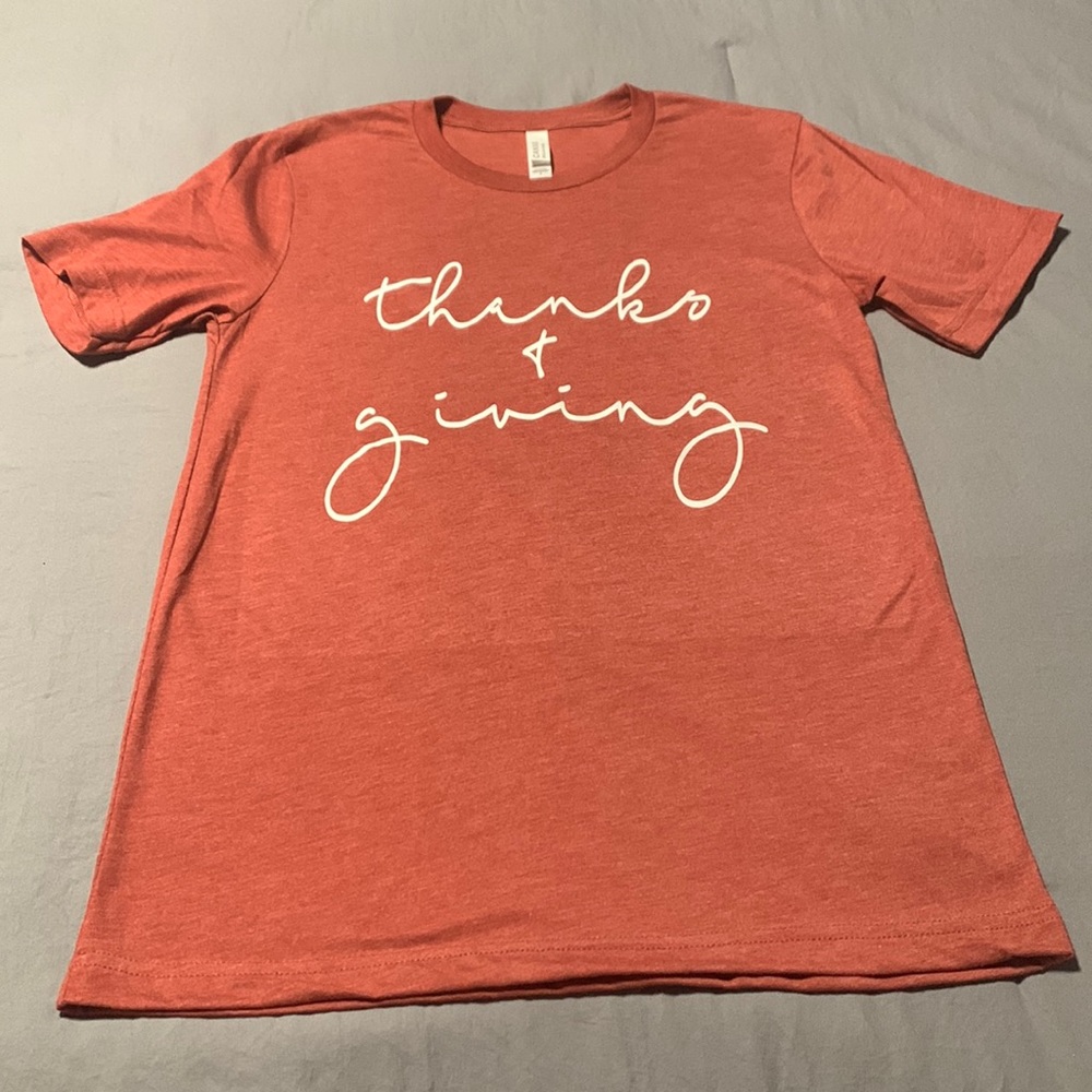Bella Canvas “Thanks & Giving” Tee, NEW, Size Small